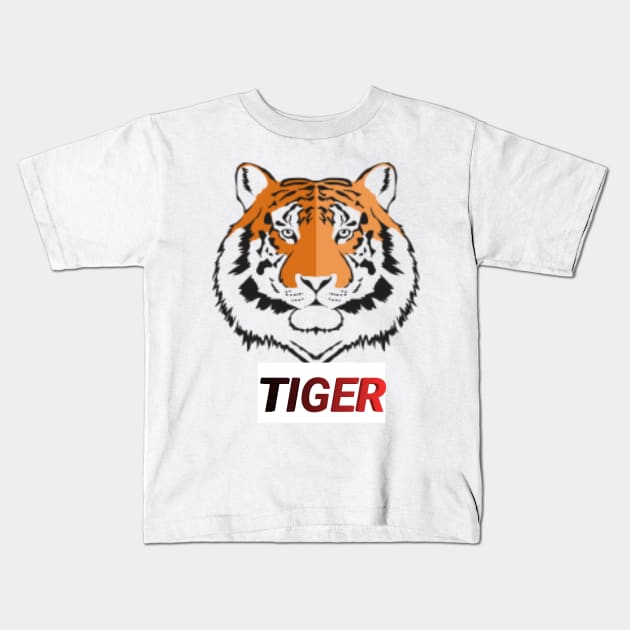 Tiger t-shirt Kids T-Shirt by Hamzayounis